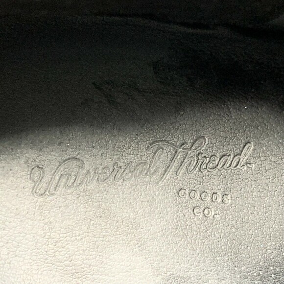 Universal Threads Black Faux Leather Shoe Bootie Block Heel Double Zip Size 9.5 - Picture 10 of 12